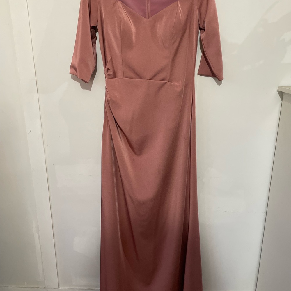 La Femme Mauve Long Sleeve Dress